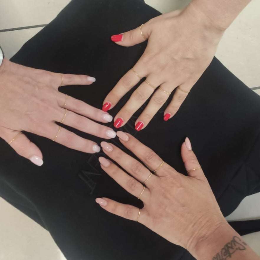 Anello saldato al dito Oro 18kt