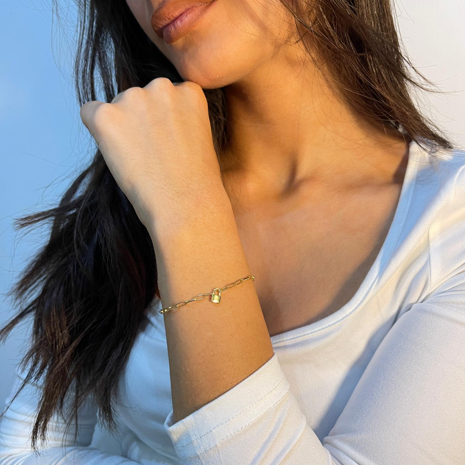 Bracciale Chain Forever Locked saldato a polso